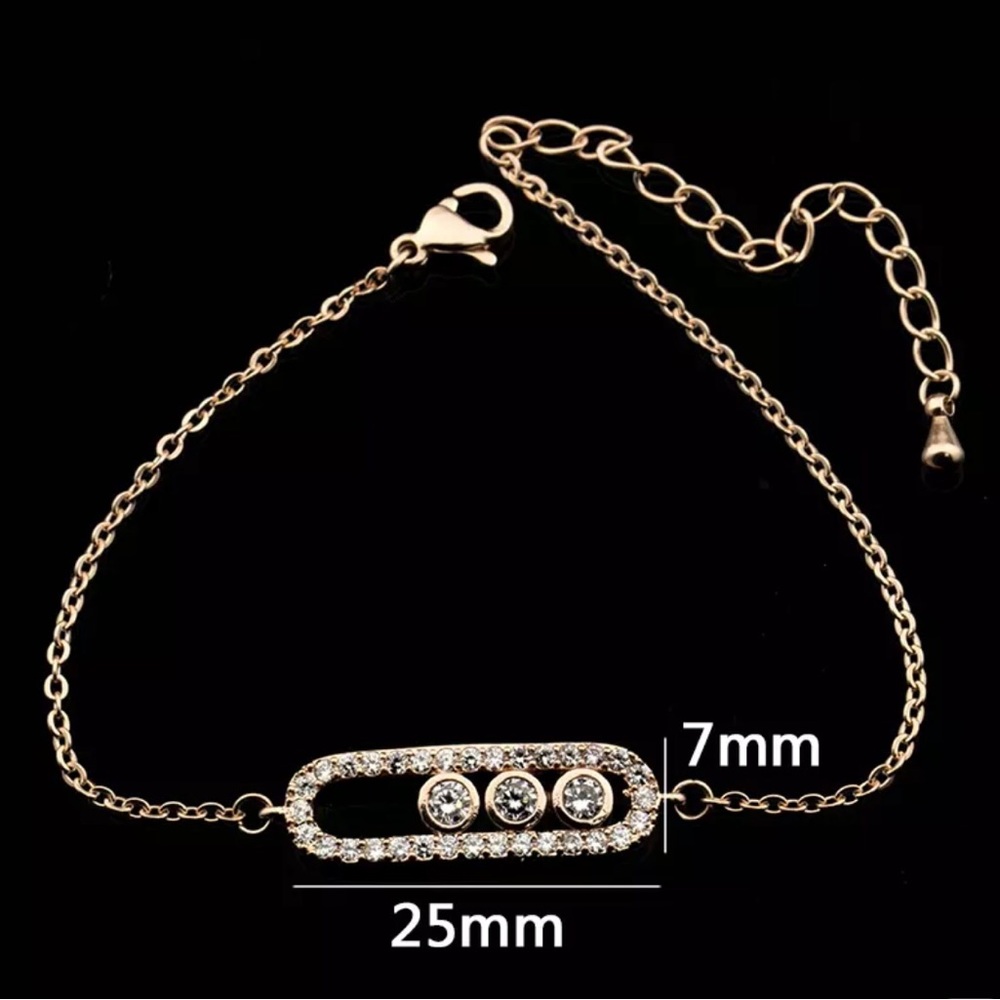 Luxury Style Silver Tone Bracelet